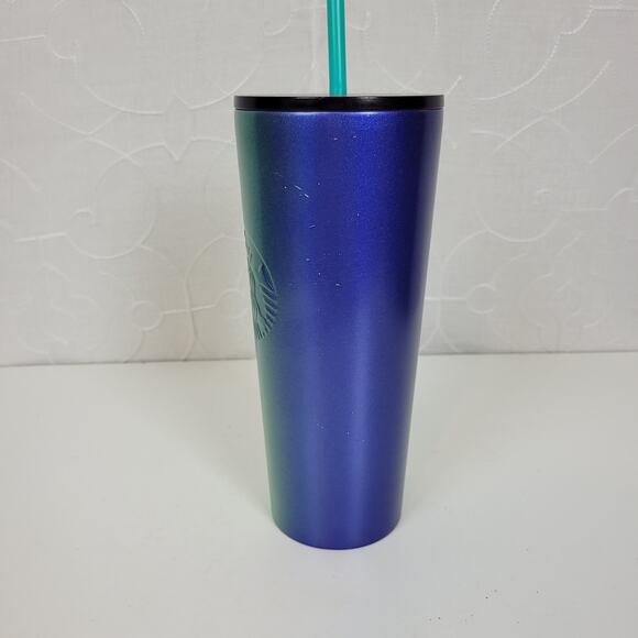 Starbucks Ombre‎ Tumbler 24oz/710ml Green Blue Summer 2020 Stainless Steel - Picture 8 of 10